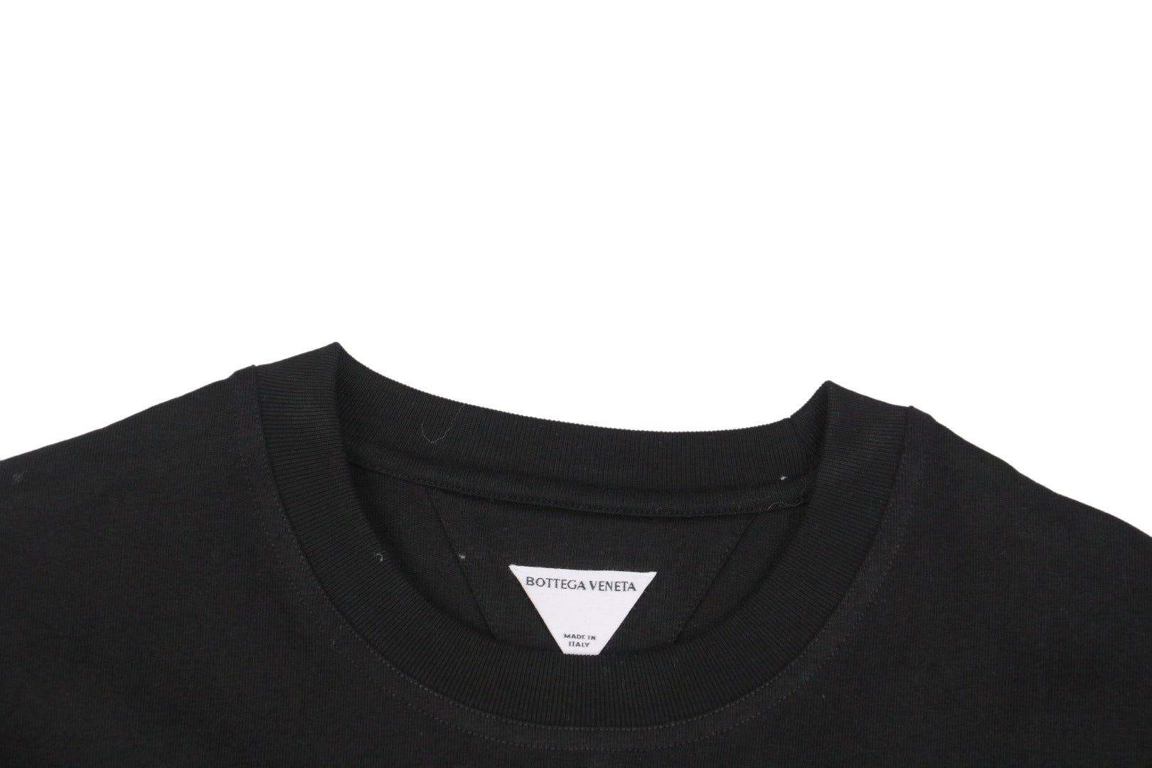 Bottega Veneta SS25 Contrast Check Pocket Short Sleeve Tee – Black