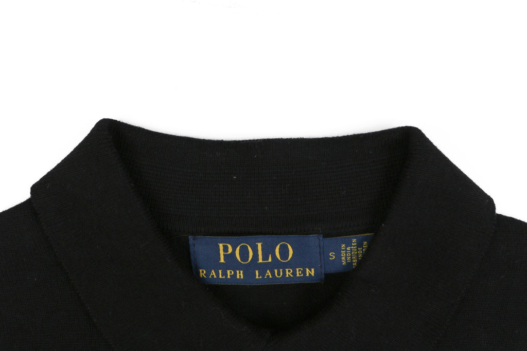 Ralph Lauren N1 Pony Jacquard Knit Short Sleeve Polo – Black