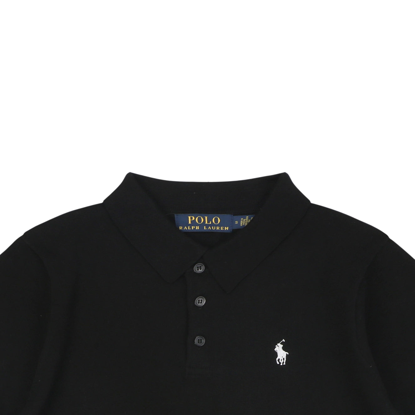 Ralph Lauren N1 Pony Jacquard Knit Short Sleeve Polo – Black