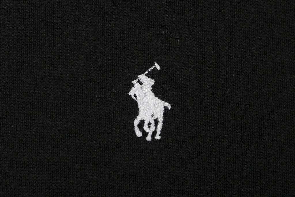 Ralph Lauren N1 Pony Jacquard Knit Short Sleeve Polo – Black