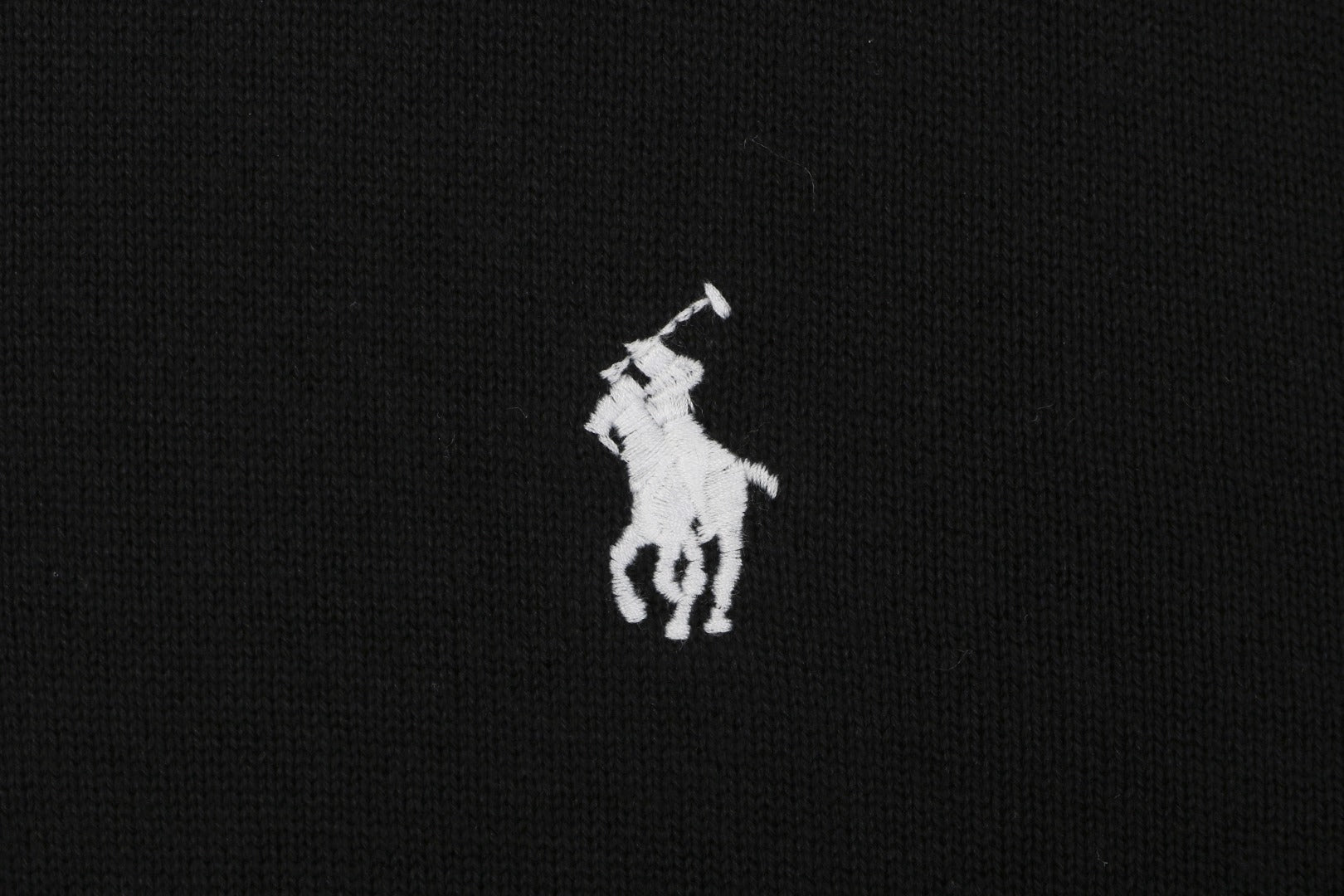 Ralph Lauren N1 Pony Jacquard Knit Short Sleeve Polo – Black