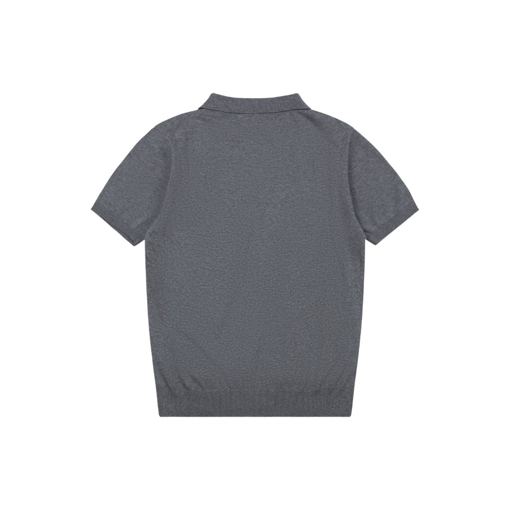 Ralph Lauren N1 Pony Jacquard Knit Short Sleeve Polo – Grey