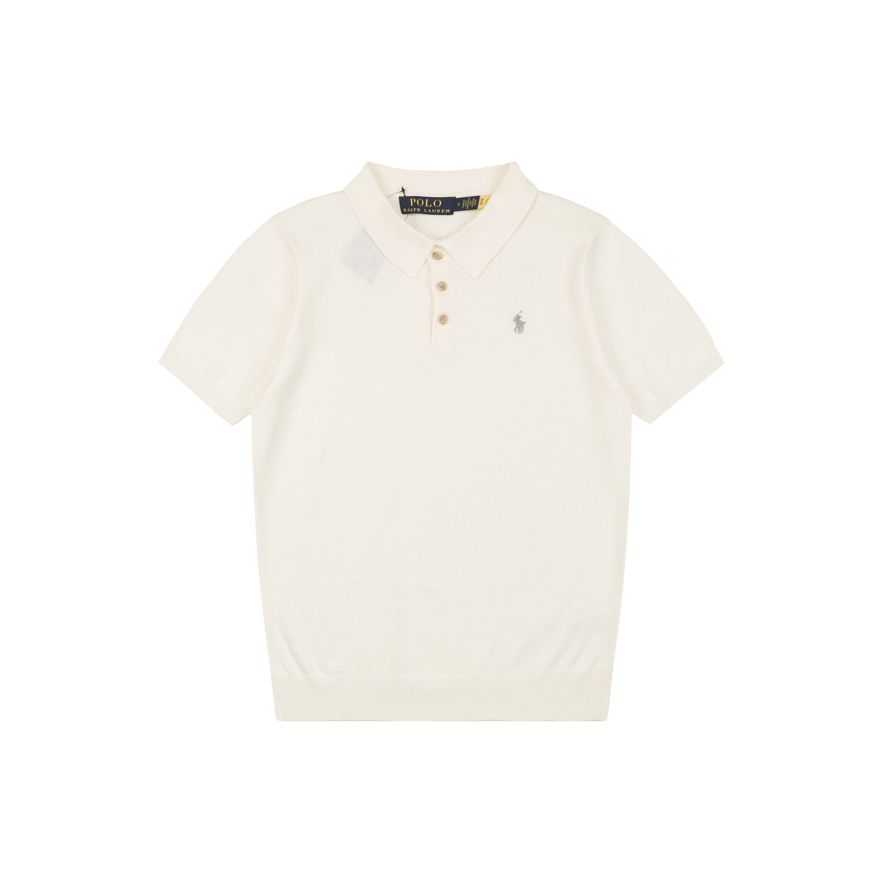 Ralph Lauren N1 Pony Jacquard Knit Short Sleeve Polo – Cream