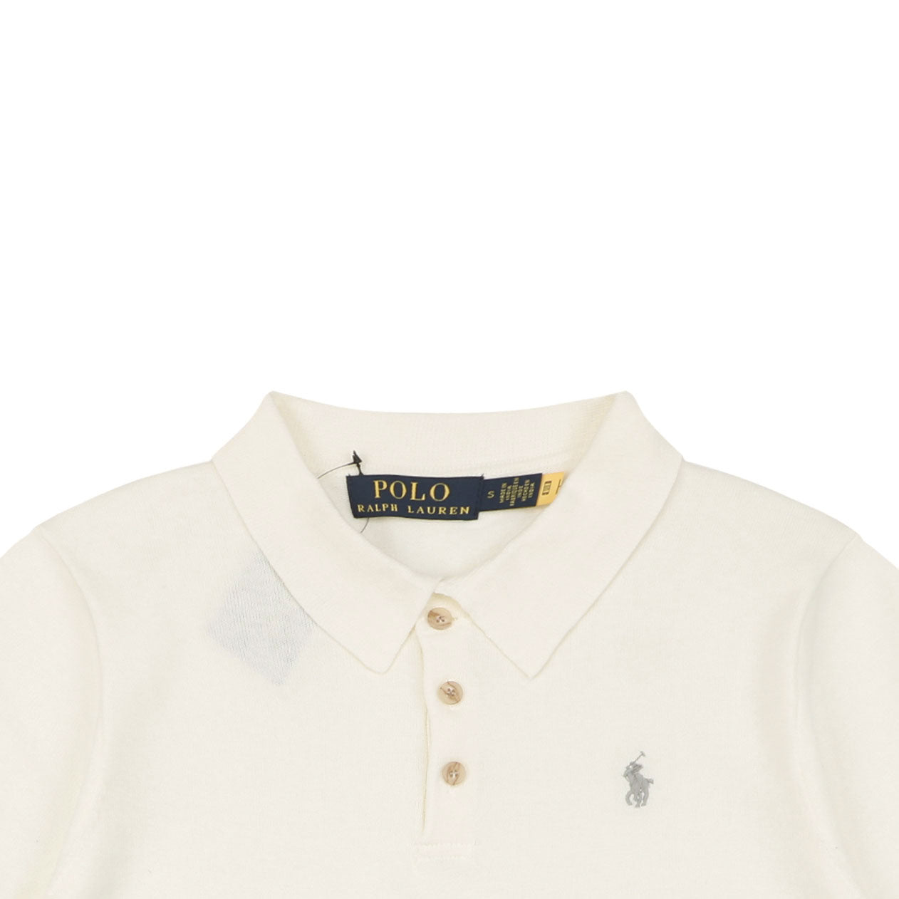 Ralph Lauren N1 Pony Jacquard Knit Short Sleeve Polo – Cream