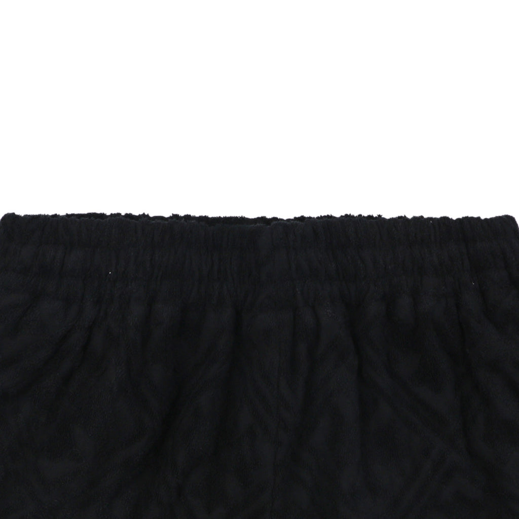 Chrome Hearts Cannes Limited Edition Cross Floral Terry Cloth Shorts — Black
