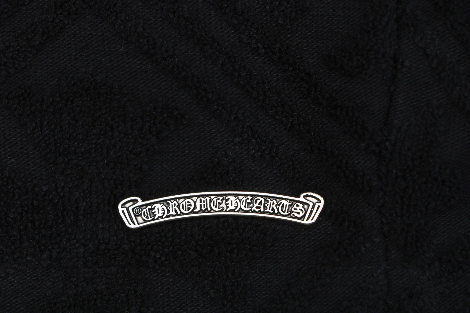 Chrome Hearts Cannes Limited Edition Cross Floral Terry Cloth Shorts — Black
