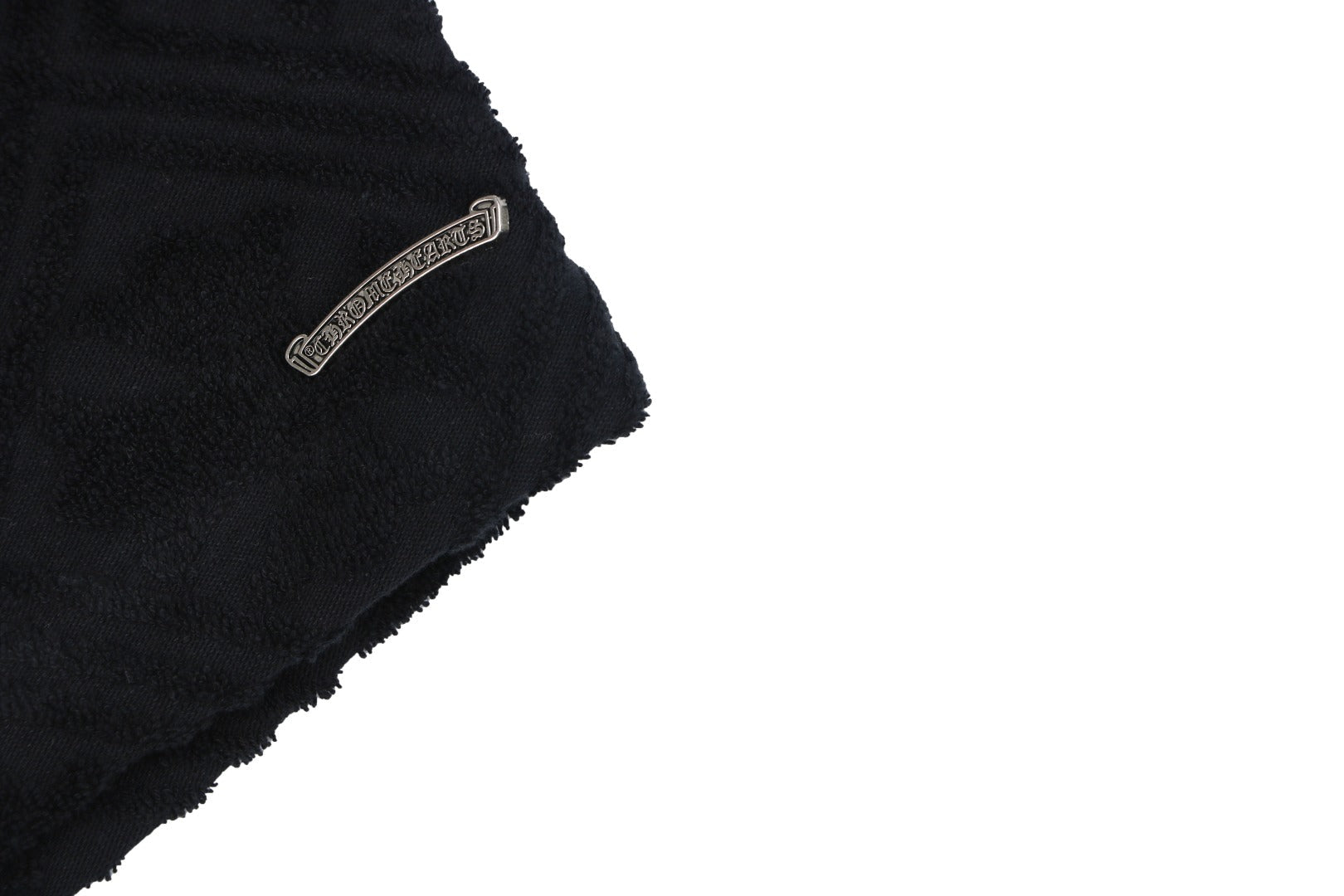 Chrome Hearts Cannes Limited Edition Cross Floral Terry Cloth Shorts — Black