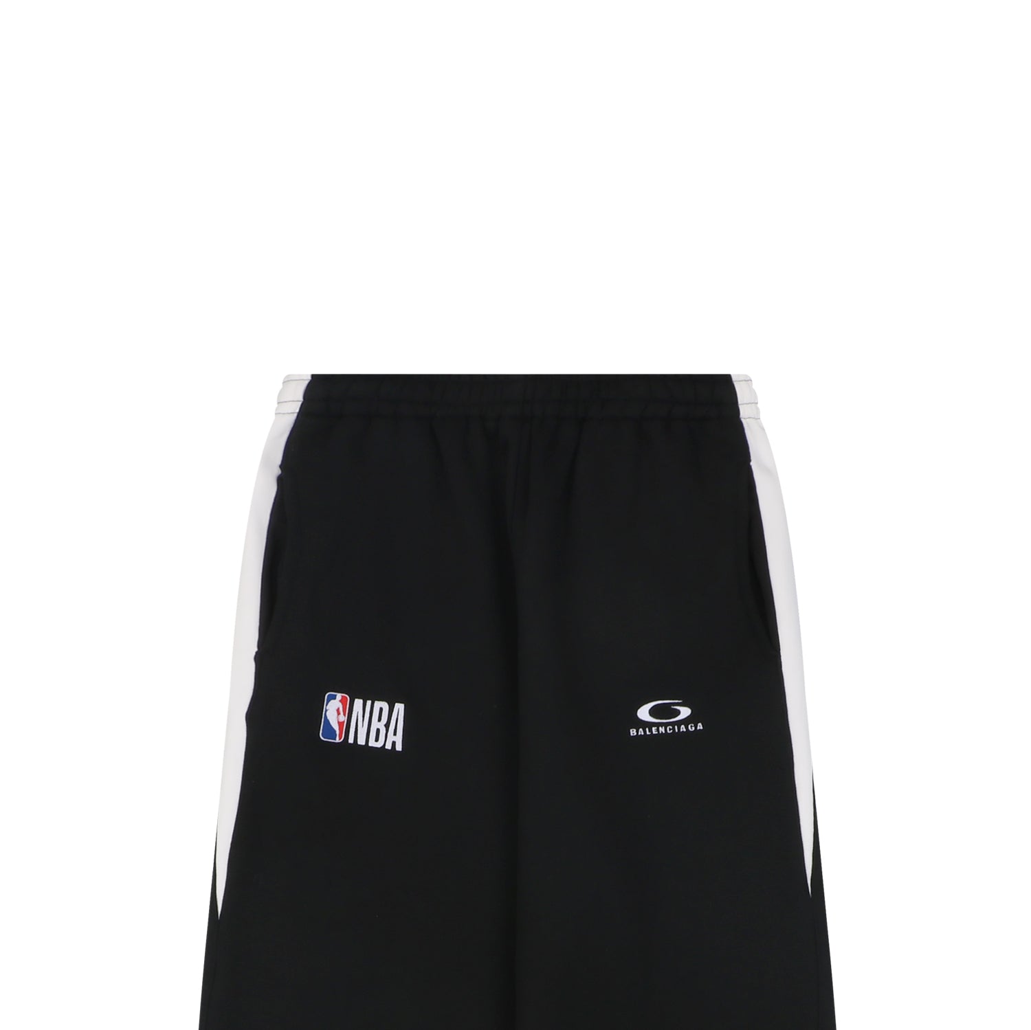 Balenciaga x NBA x Oakley Triple Logo Embroidered Wide-Leg Track Pants — Black