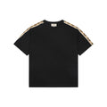 Gucci Double G Interlocking Logo Tape Short Sleeve Tee — Black