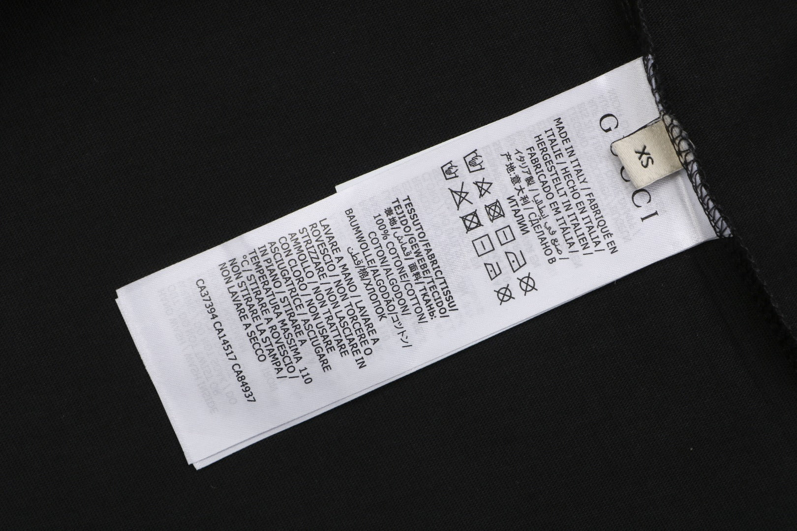 Gucci Double G Interlocking Logo Tape Short Sleeve Tee — Black