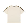 Gucci Double G Interlocking Logo Tape Short Sleeve Tee — Cream
