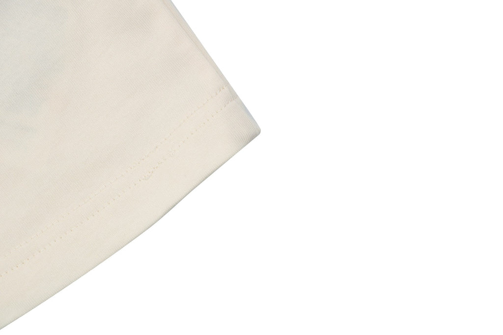 Gucci Double G Interlocking Logo Tape Short Sleeve Tee — Cream