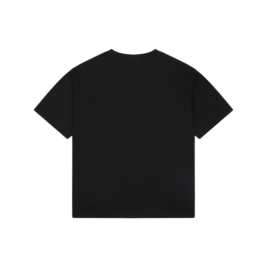 Gucci GG Double G Web Stripe Logo Print Short Sleeve Tee — Black
