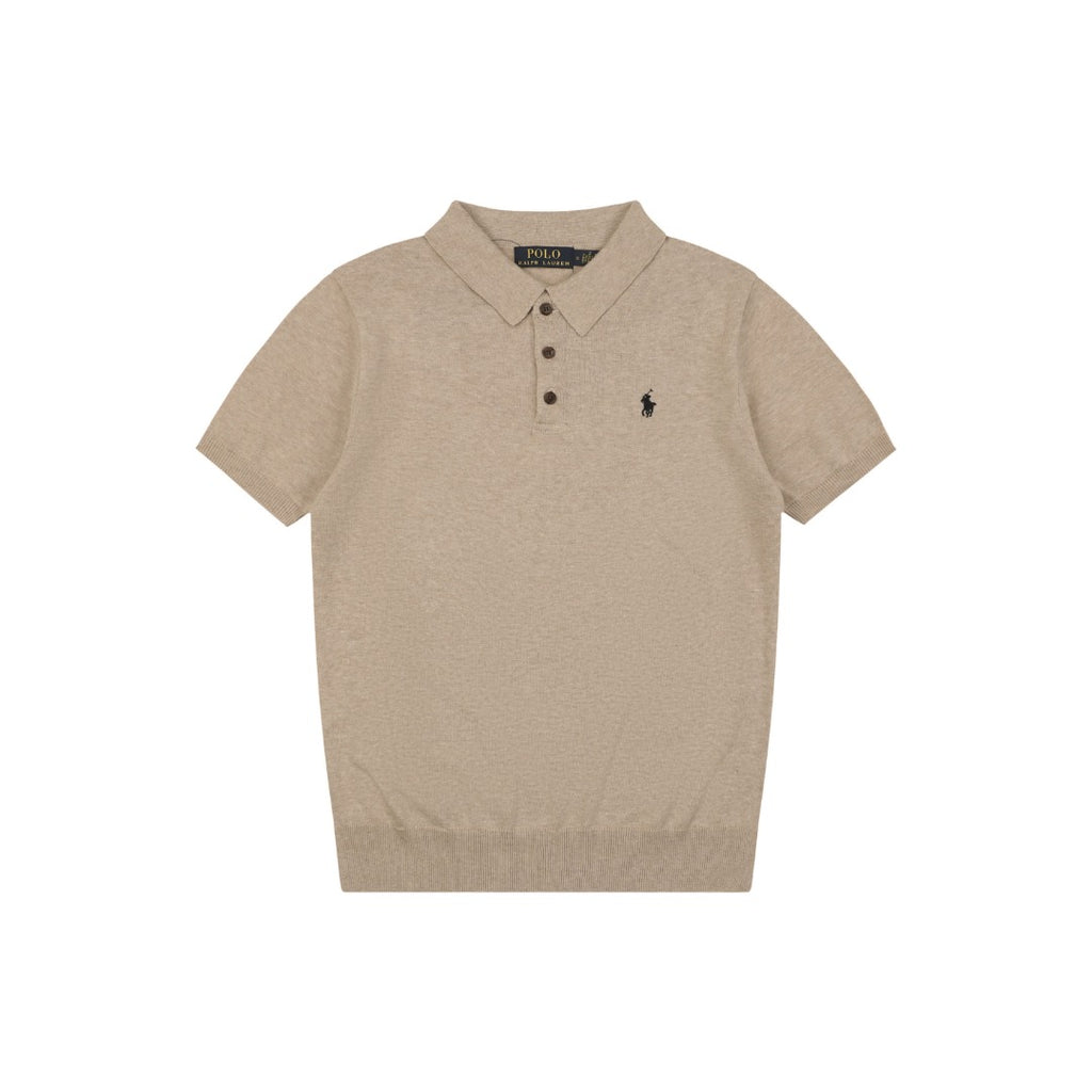Ralph Lauren N1 Pony Jacquard Knit Short Sleeve Polo – Khaki