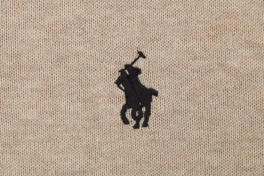 Ralph Lauren N1 Pony Jacquard Knit Short Sleeve Polo – Khaki