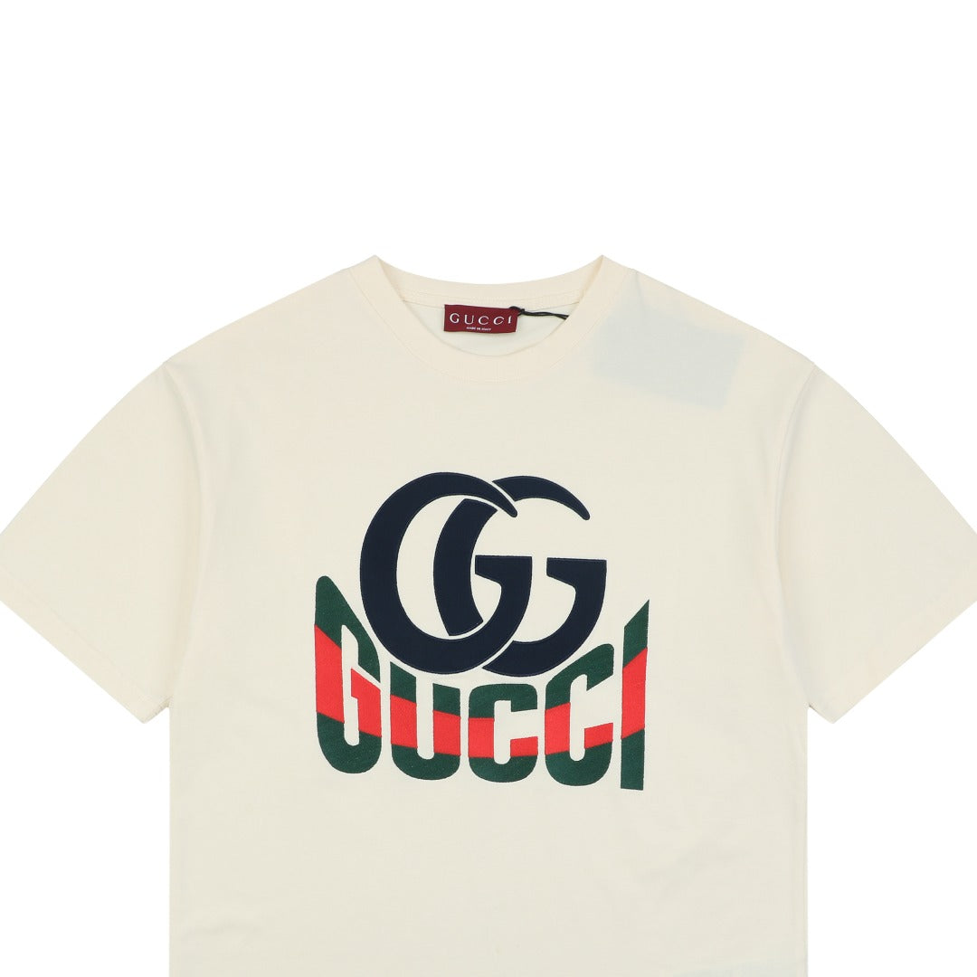Gucci GG Double G Print Short Sleeve T-Shirt