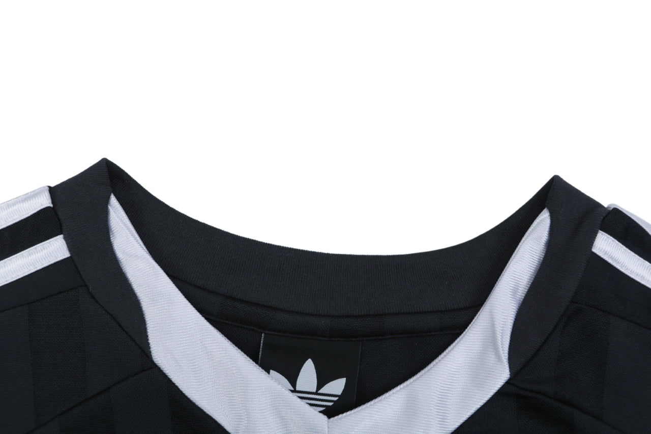 Balenciaga × Adidas Manchester United Crest Contrast Collar Soccer Jersey – Black