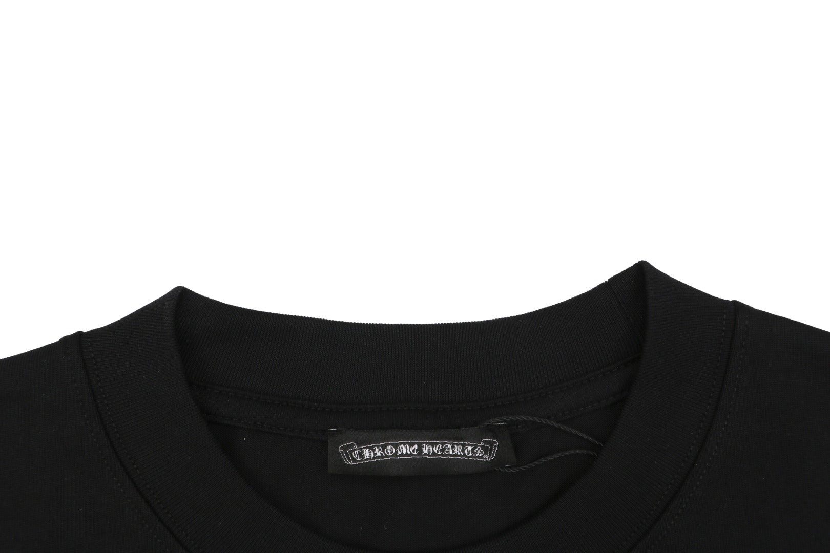 Chrome Hearts Pink Cherry Sanskrit Cross Embroidered Short Sleeve T-Shirt