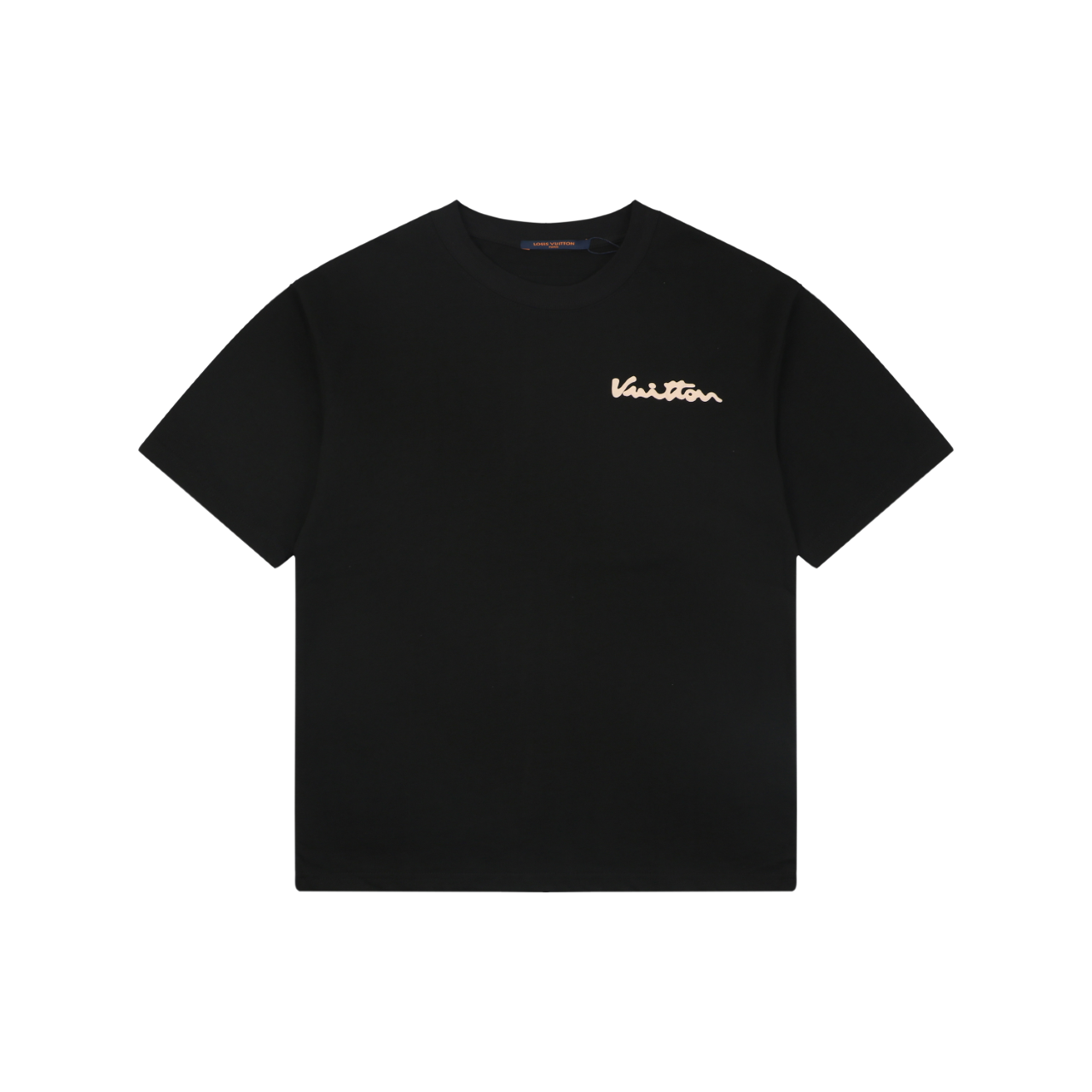 Louis Vuitton Vuitton Script Solar Burst Back Print Short Sleeve Tee – Black