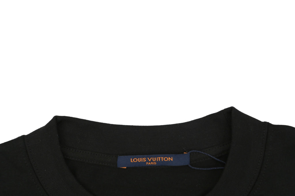 Louis Vuitton Vuitton Script Solar Burst Back Print Short Sleeve Tee – Black