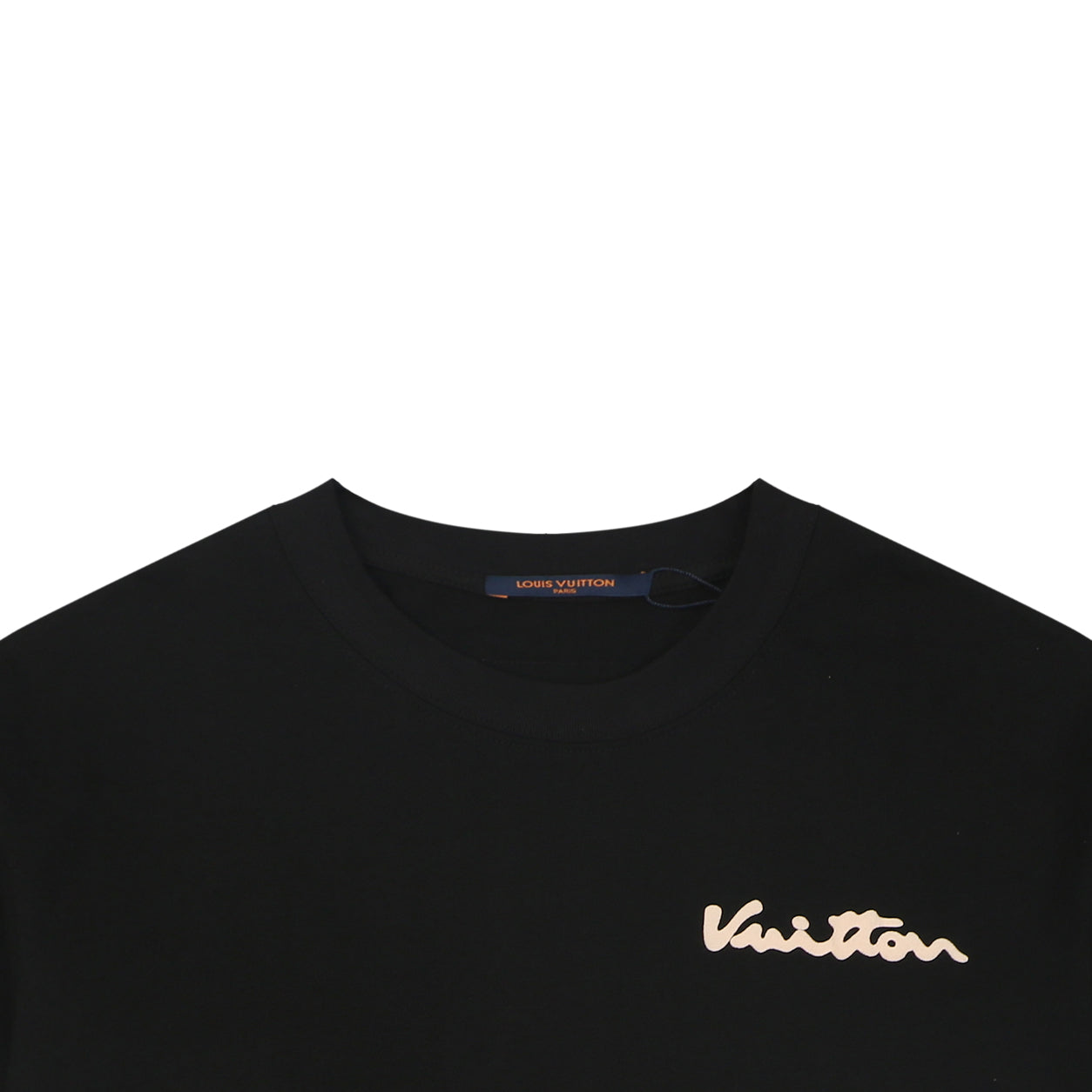 Louis Vuitton Vuitton Script Solar Burst Back Print Short Sleeve Tee – Black