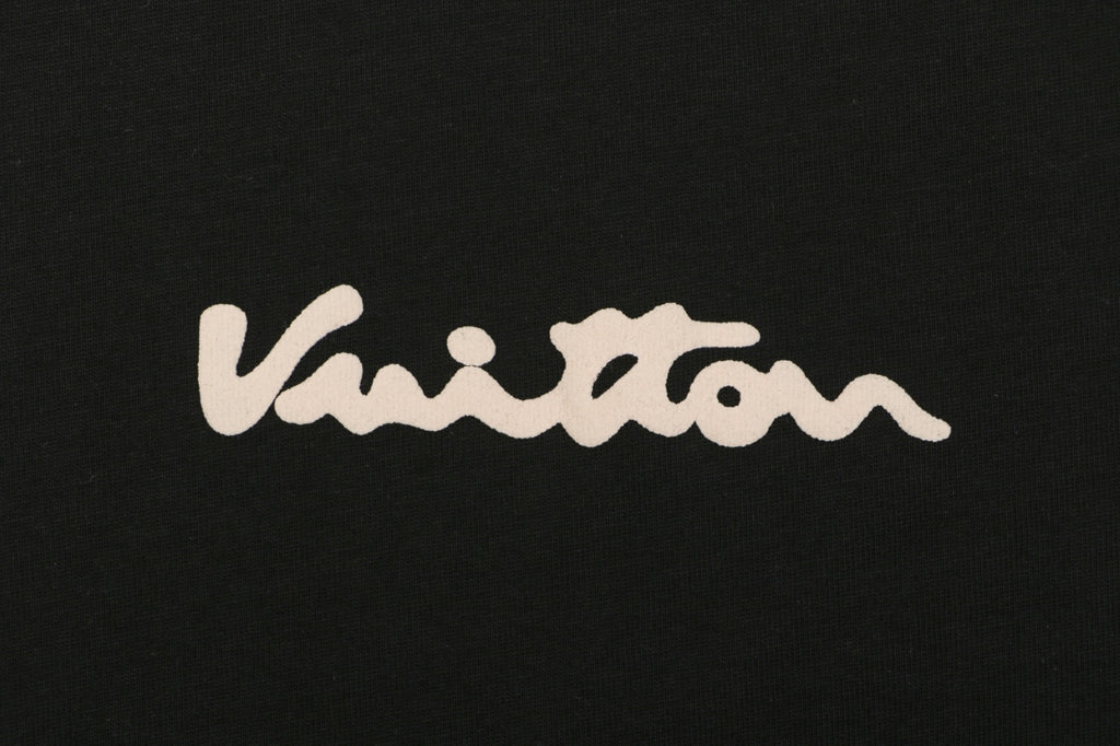 Louis Vuitton Vuitton Script Solar Burst Back Print Short Sleeve Tee – Black
