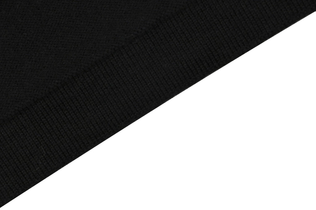 Louis Vuitton LV Monogram Jacquard Leather-Patch Polo Short Sleeve — Black