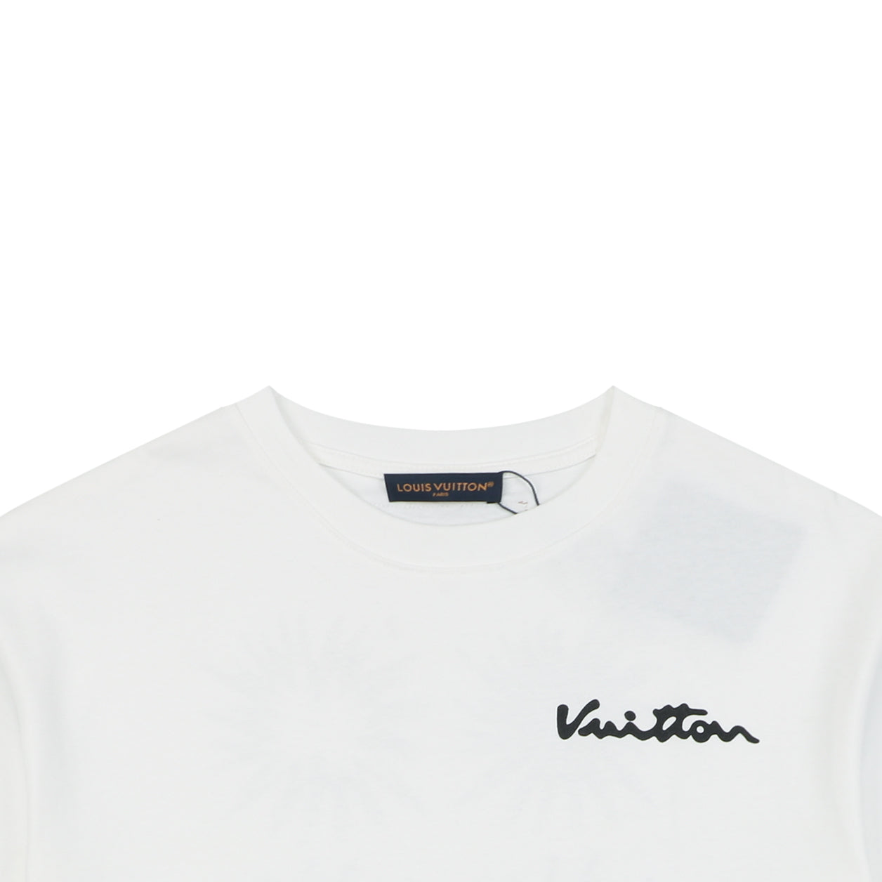 Louis Vuitton Vuitton Script Solar Burst Back Print Short Sleeve Tee – White