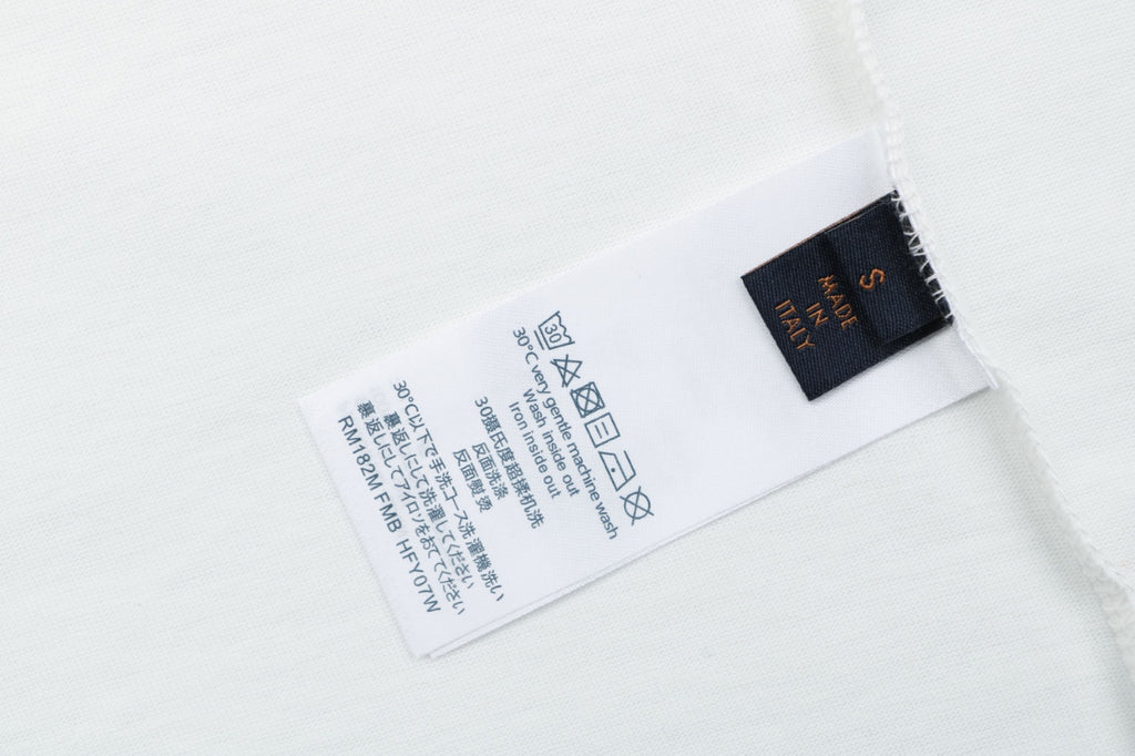 Louis Vuitton Vuitton Script Solar Burst Back Print Short Sleeve Tee – White