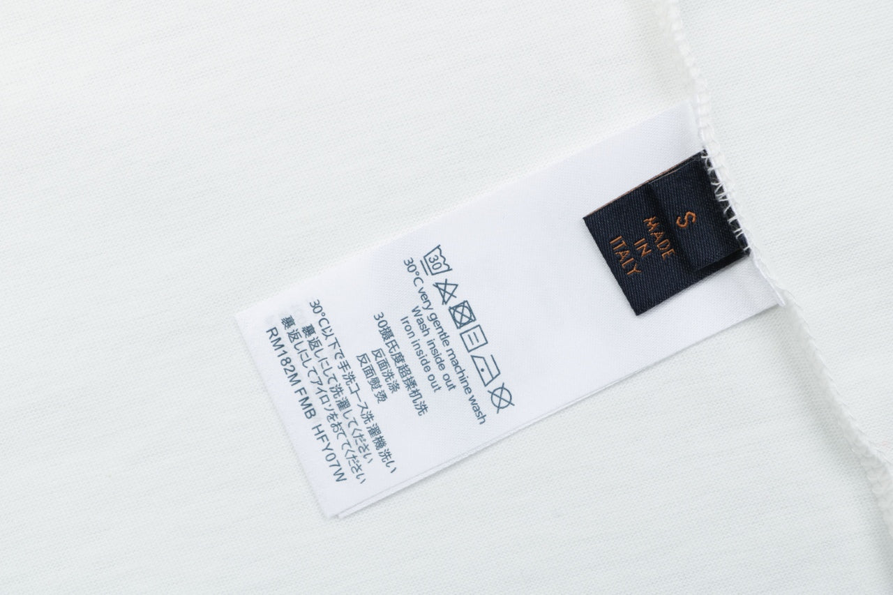 Louis Vuitton Vuitton Script Solar Burst Back Print Short Sleeve Tee – White
