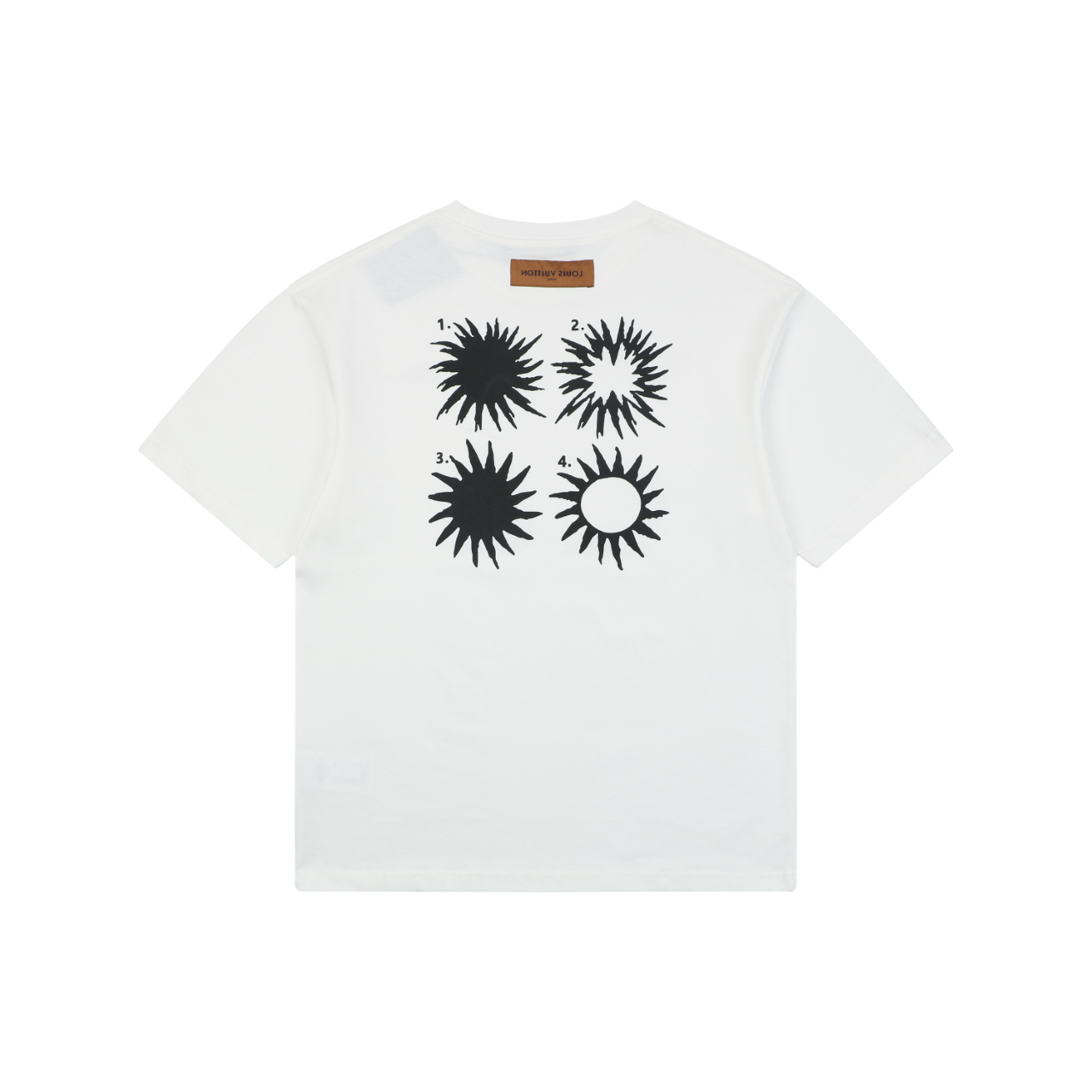 Louis Vuitton Vuitton Script Solar Burst Back Print Short Sleeve Tee – White