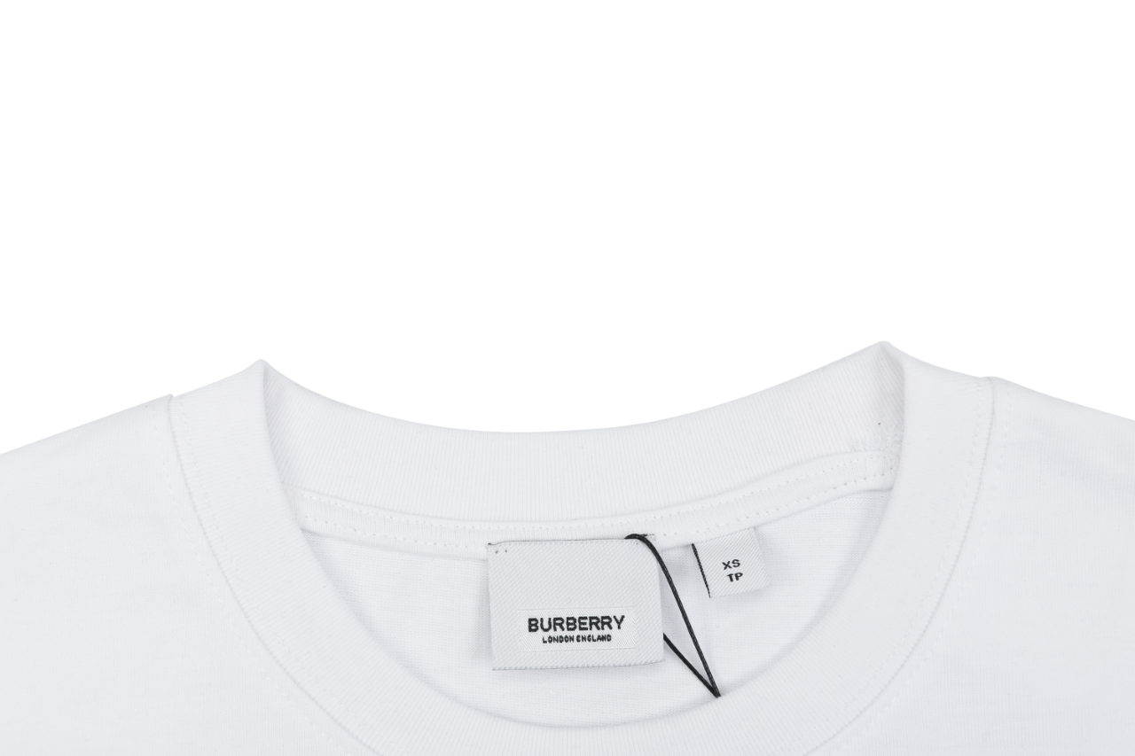 Burberry Spray Paint Blur Equestrian Knight Print Short Sleeve Tee – White