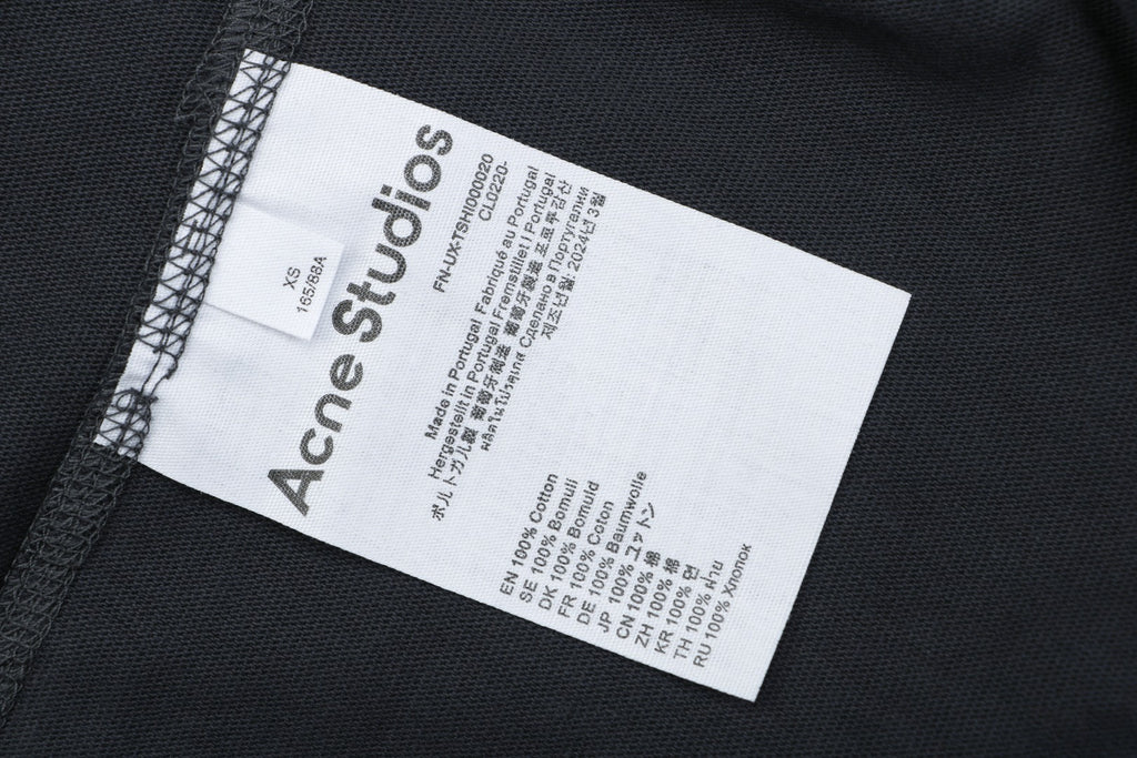 Acne Studios SS25 Back Pocket Logo Print Shorts – Black