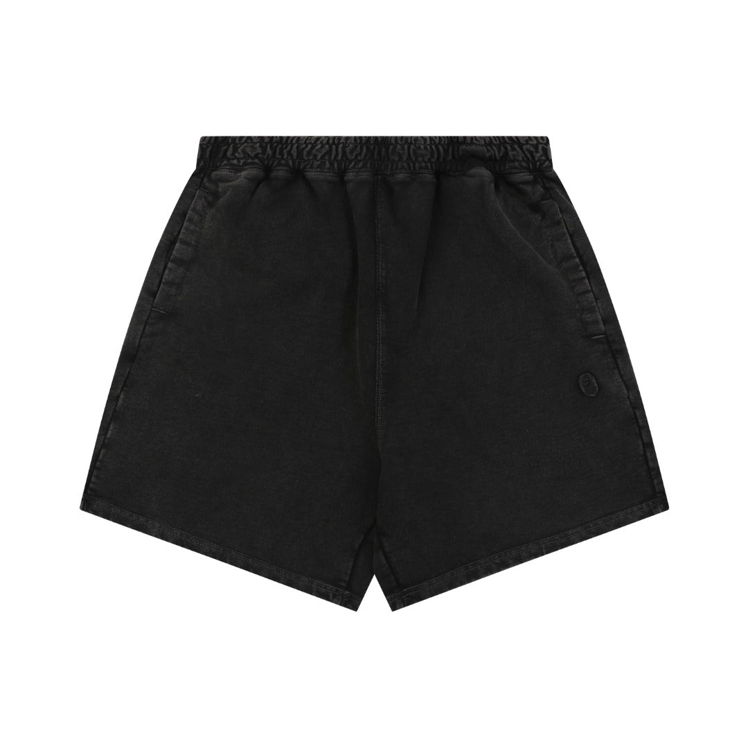 A Bathing Ape Ape Head Mini Logo Embroidered Shorts – Black