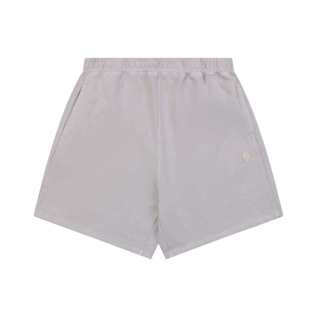 A Bathing Ape Ape Head Mini Logo Embroidered Shorts – Grey
