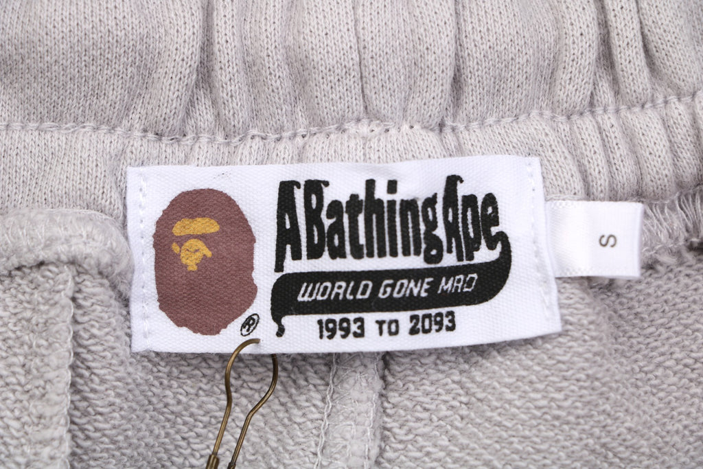 A Bathing Ape Ape Head Mini Logo Embroidered Shorts – Grey
