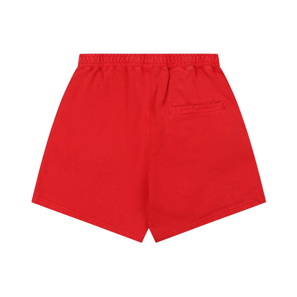 A Bathing Ape Ape Head Mini Logo Embroidered Shorts – Red