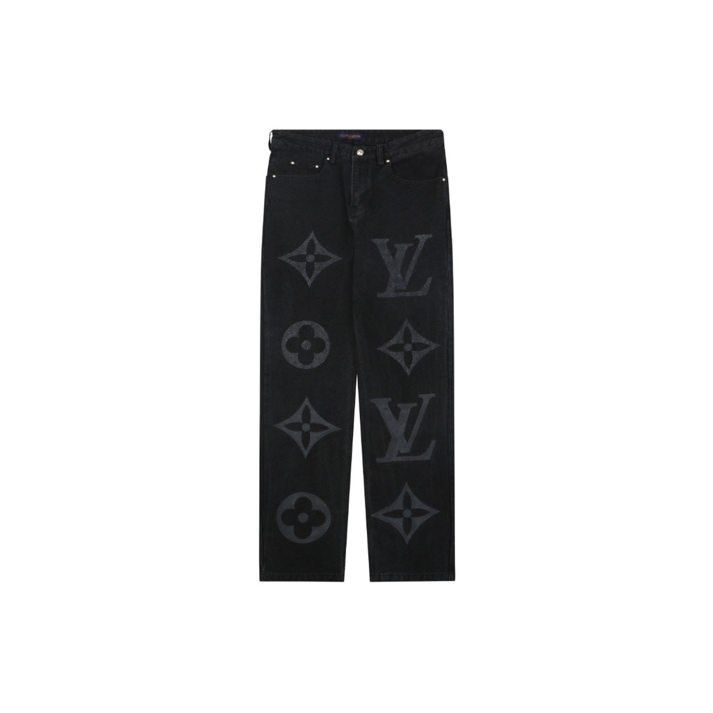 Louis Vuitton Monogram Twill Denim Jeans – Black