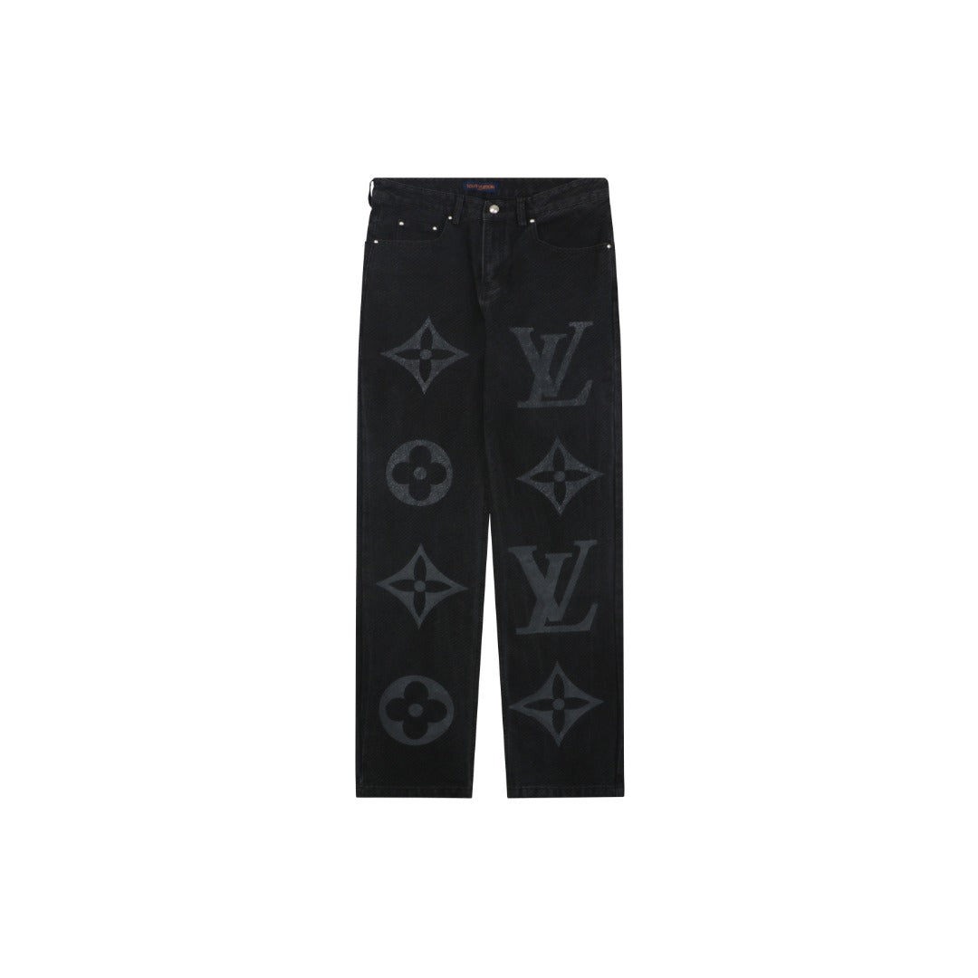 Louis Vuitton Monogram Twill Denim Jeans – Black
