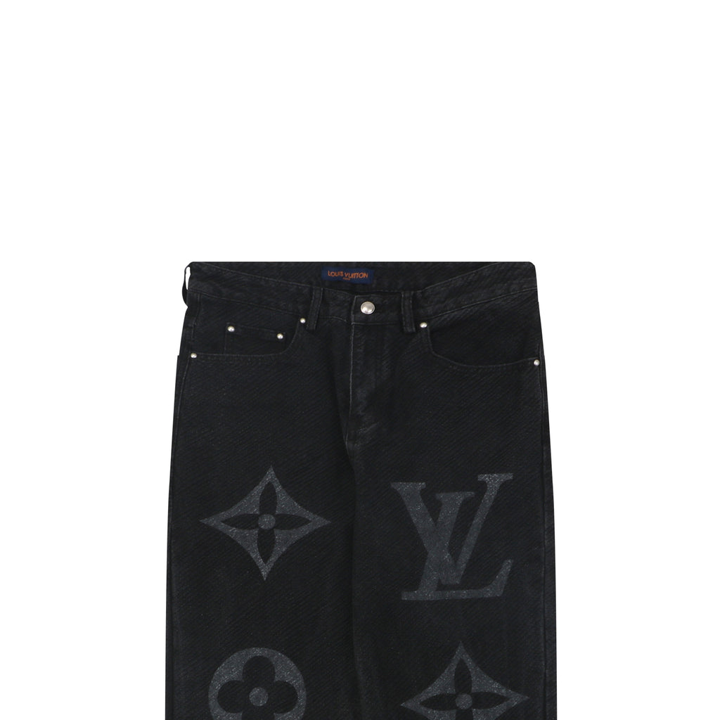Louis Vuitton Monogram Twill Denim Jeans – Black