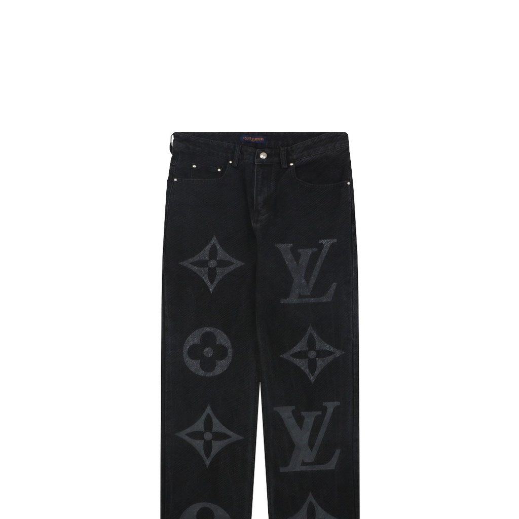 Louis Vuitton Monogram Twill Denim Jeans – Black