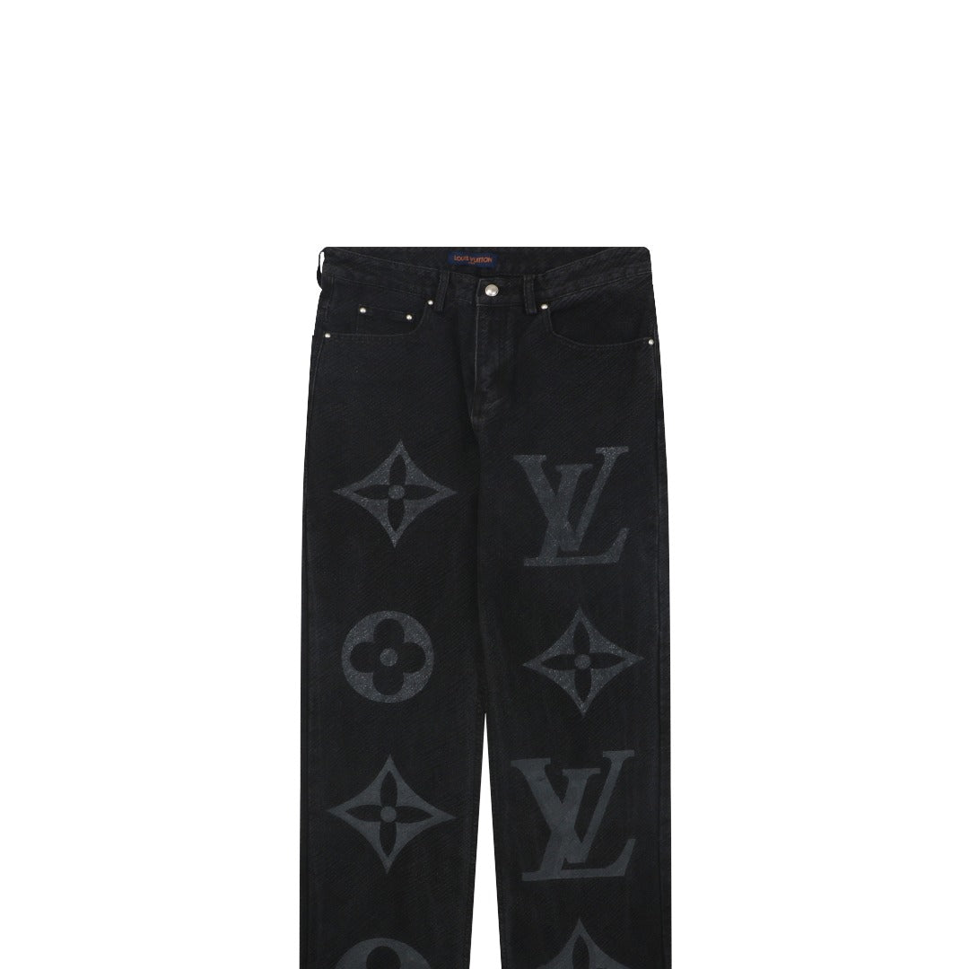 Louis Vuitton Monogram Twill Denim Jeans – Black