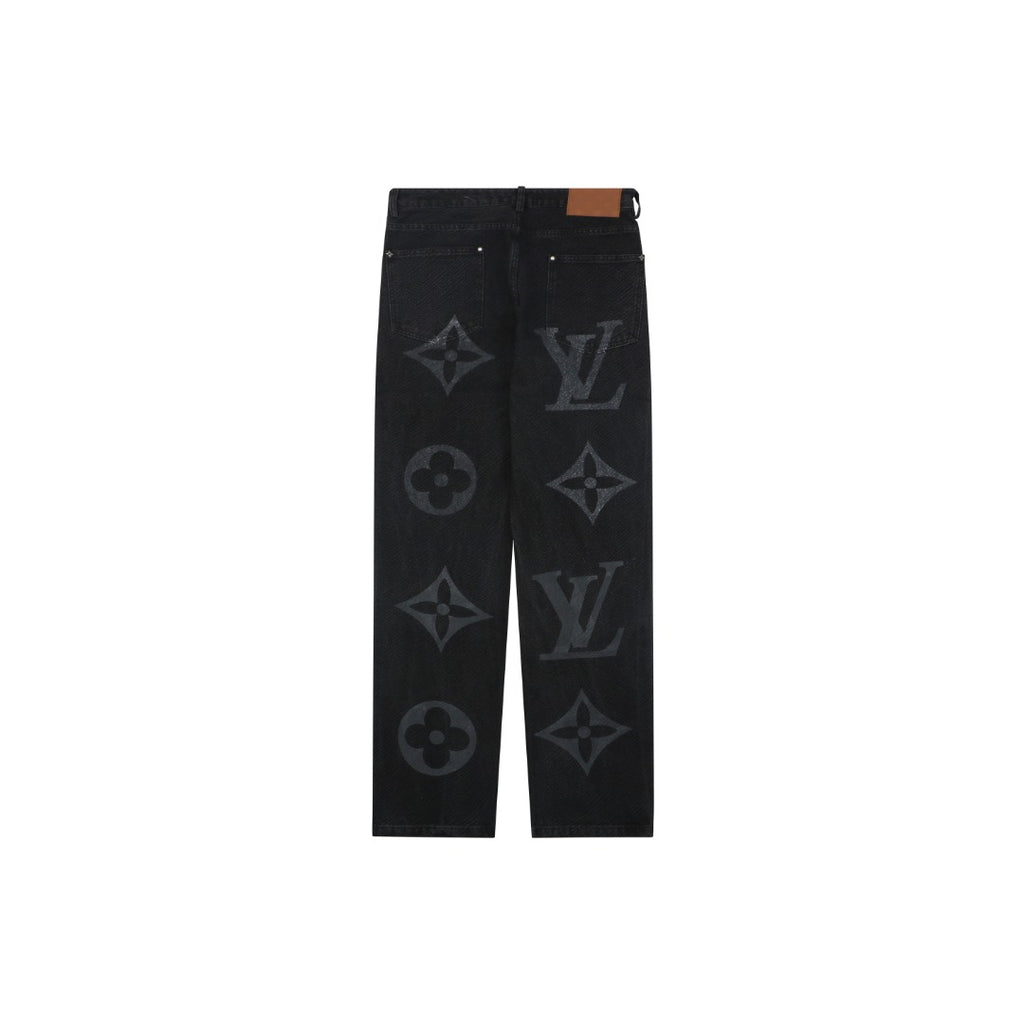 Louis Vuitton Monogram Twill Denim Jeans – Black