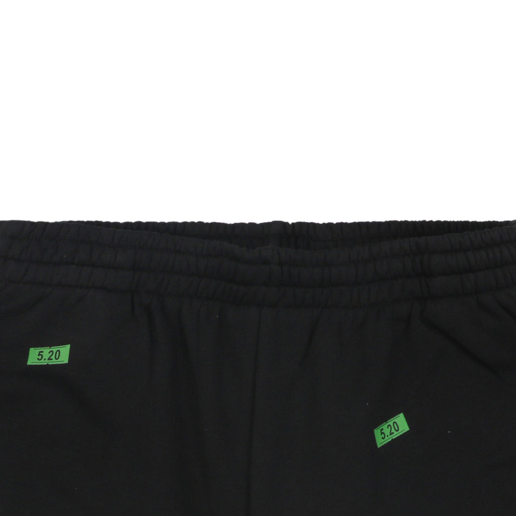 Balenciaga 520 Label Sticker Print Shorts – Black