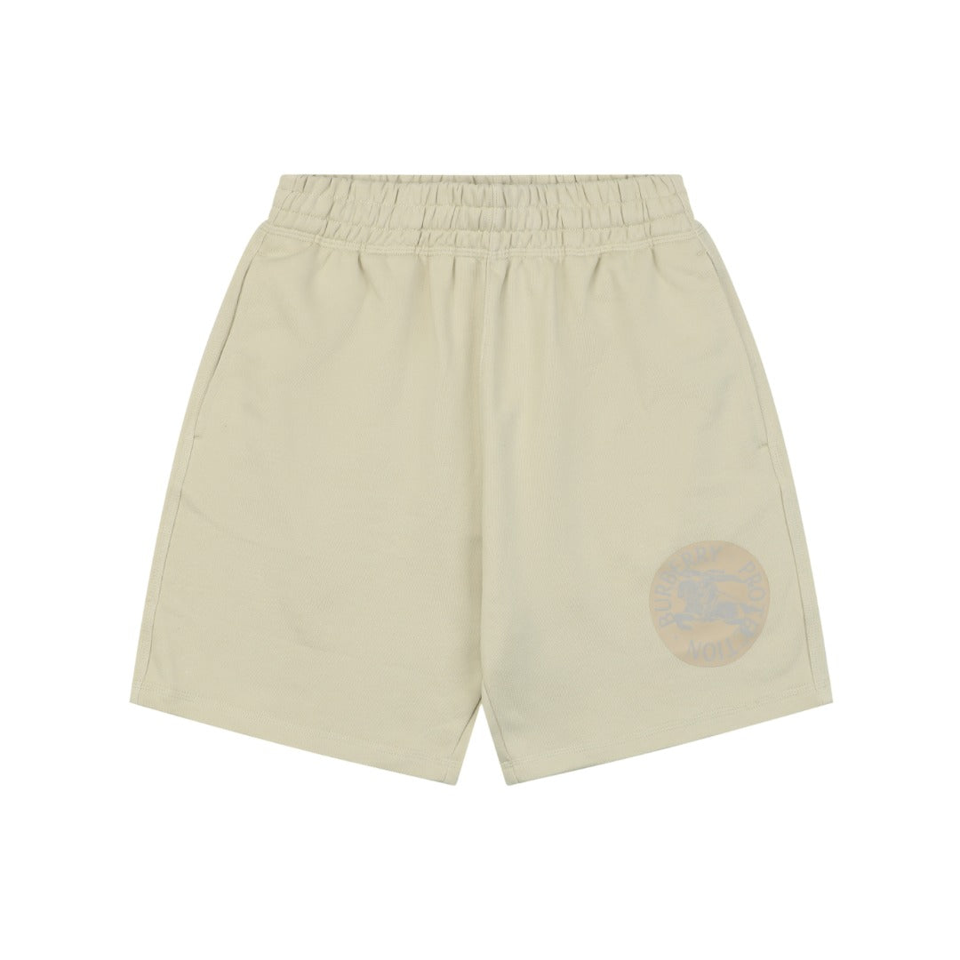 Burberry Circular Equestrian Knight Print Shorts – Beige