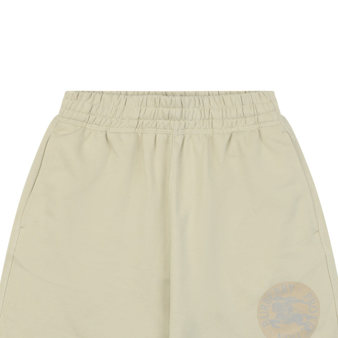 Burberry Circular Equestrian Knight Print Shorts – Beige