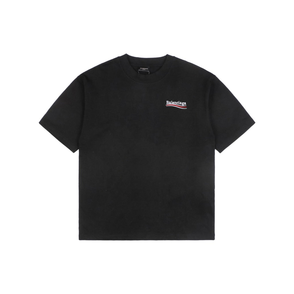 Balenciaga 23SS Cola Script Embroidered Short Sleeve Tee – Black