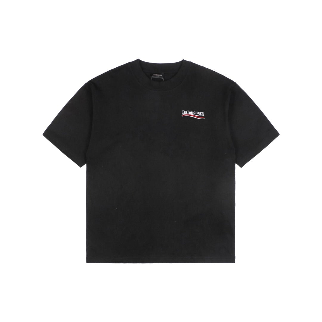 Balenciaga 23SS Cola Script Embroidered Short Sleeve Tee – Black