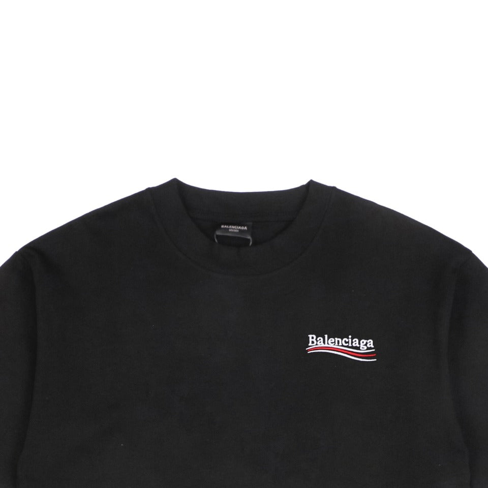 Balenciaga 23SS Cola Script Embroidered Short Sleeve Tee – Black