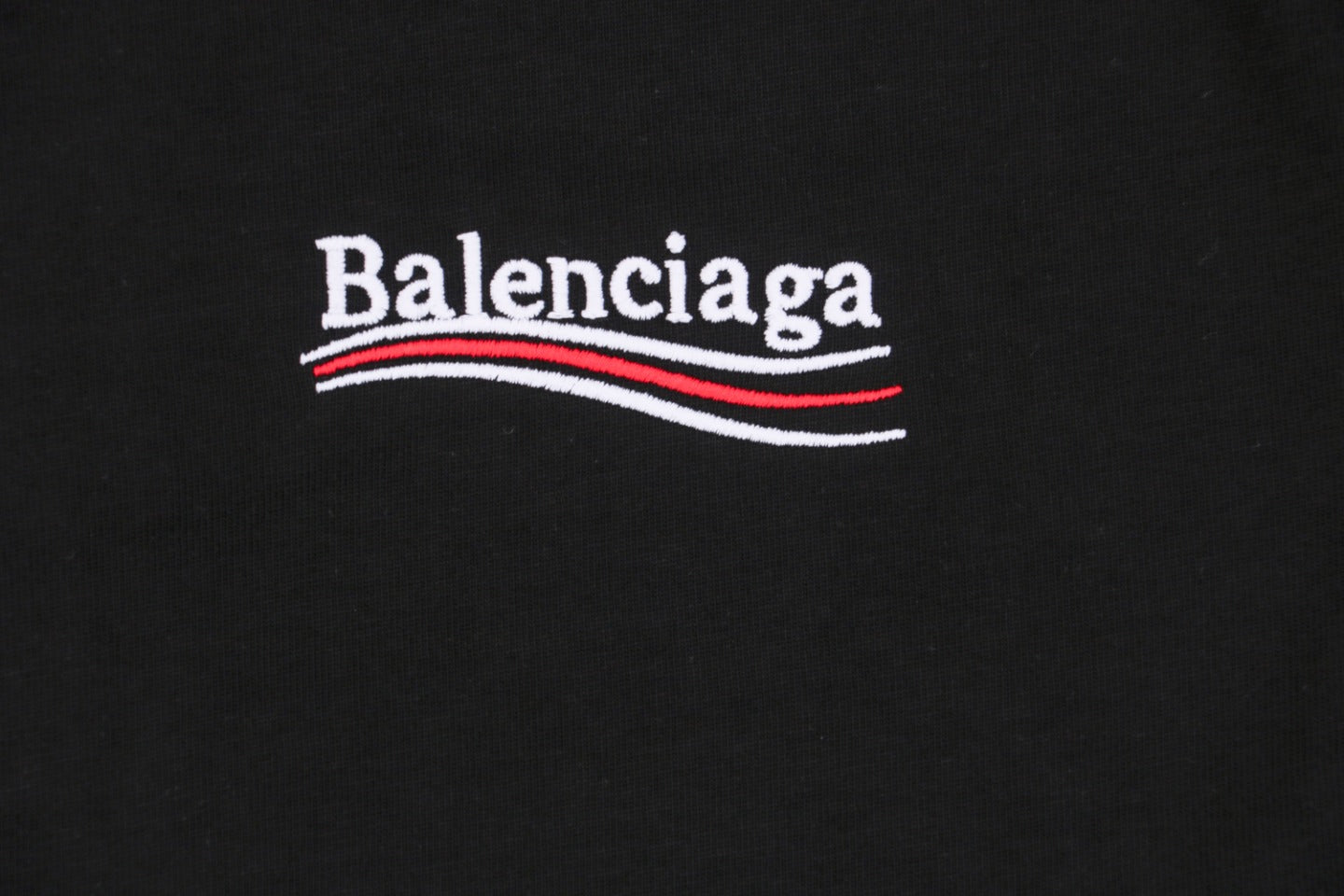 Balenciaga 23SS Cola Script Embroidered Short Sleeve Tee – Black